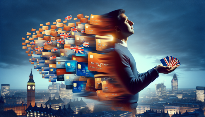 How Much Debt Do You Need to Consolidate: A UK Guide | DCL Individual in the UK consolidating various debts into one loan, symbolising financial relief, with UK skyline.
