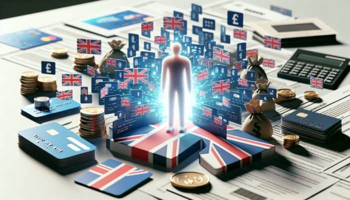 Understanding the Benefits of Debt Consolidation: A visual representation of a person consolidating various debts into a single glowing loan document, symbolising financial relief in the UK.