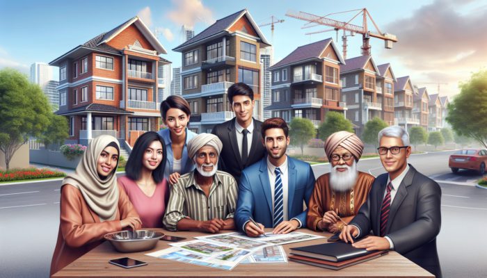 A bustling neighborhood with high property turnover, rising prices, and active construction sites.