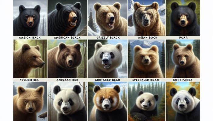 Surviving A Bear Attack: Eight bear species in their natural habitats, displaying unique behaviours.