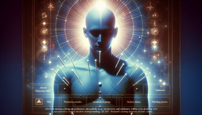 A peaceful individual receiving acupuncture, symbolizing relief from alcohol cravings and holistic recovery.